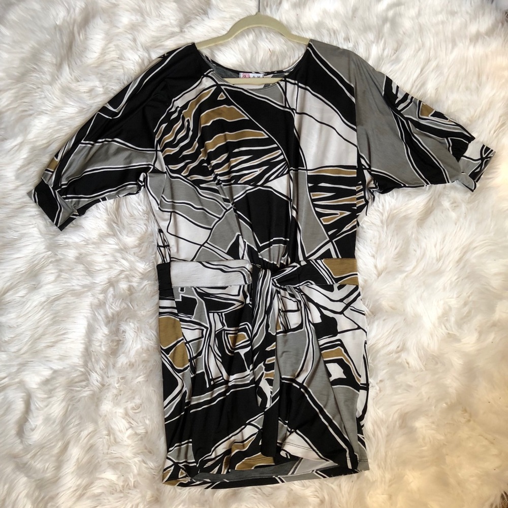 Abstract Print Dress